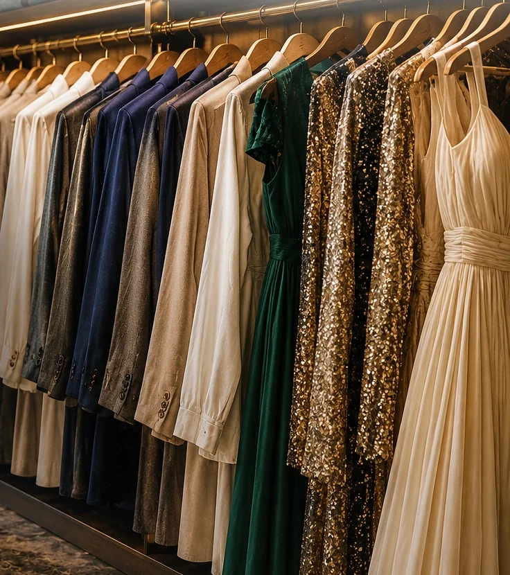 Professionally cared garments on hangers